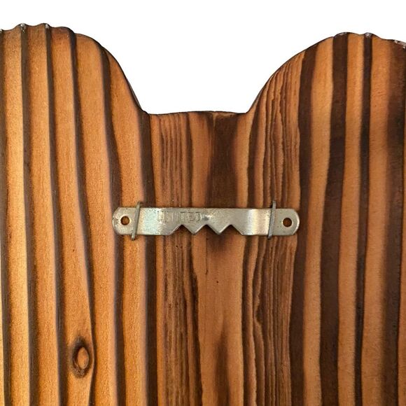 Rustic Hand Crafted Burnt Wood Frog Key Leash Face Mask Hanger - Picture 12 of 13